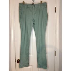 Roz & Ali Womens Size 10 Mint Green Skinny Pants Stretch Casual Ankle